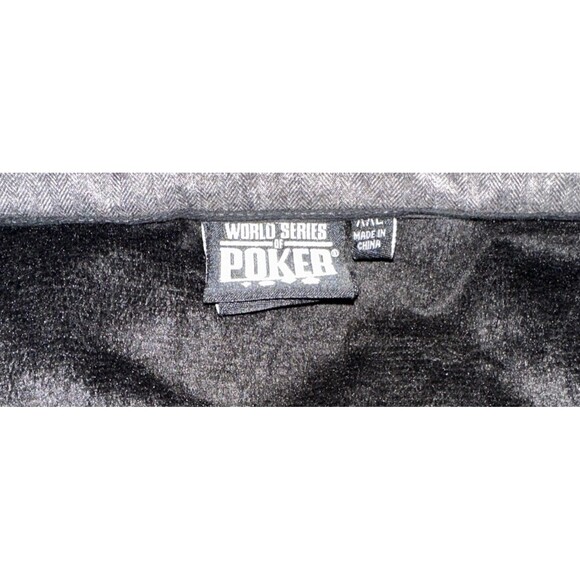 World Series Poker Mens Gray Full Zip Jacket Long Sleeve Size 2XL - Picture 4 of 9